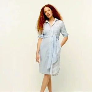 J. Crew Classic pinstripe shirt dress.